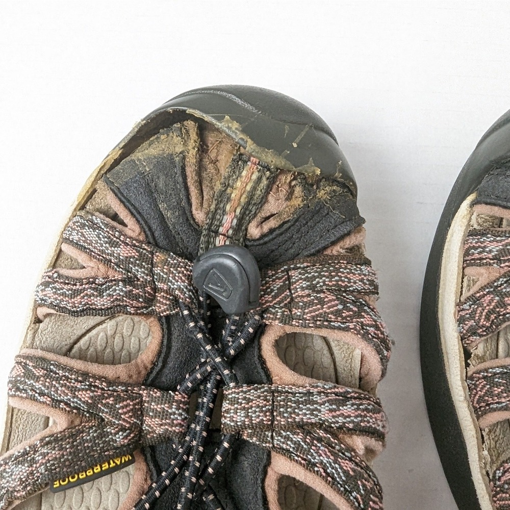 Keen Womens Gray Tan Whisper Waterproof Bungee Cord Hiking Sandal Size 9‎ - Picture 7 of 7